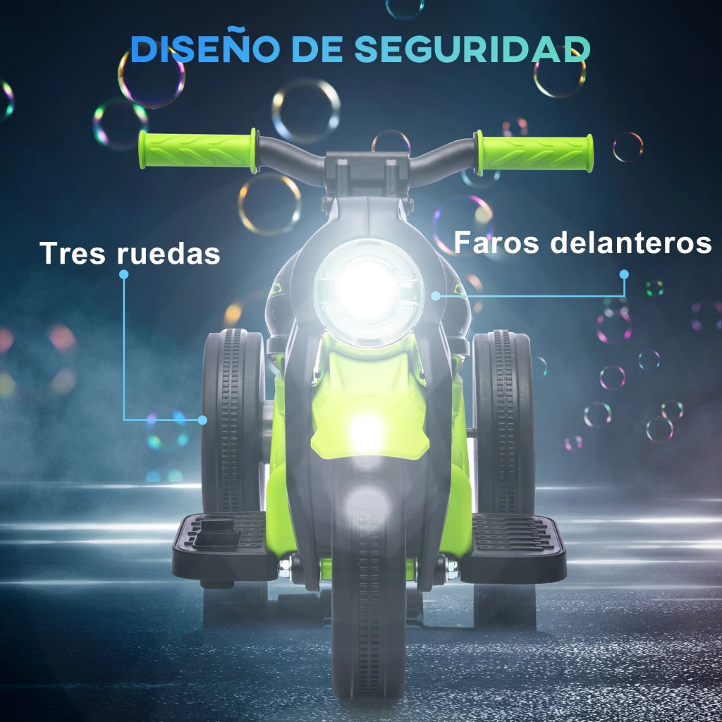 Moto Elettrica per Bambini Verde ¨C zephmum ¨C 3 km/h 30 kg