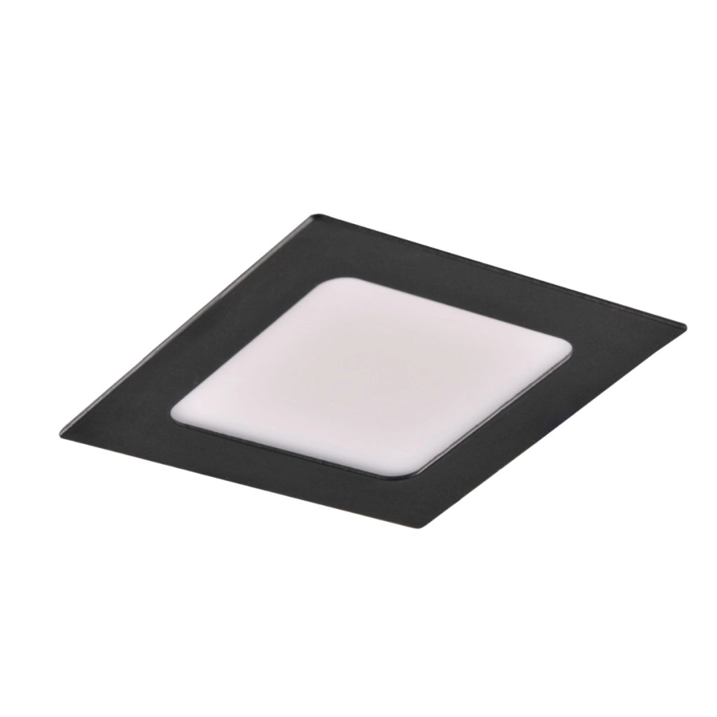 Faretto LED incasso 4,8W quadrato 12cm nero 4000K Polux Rigel