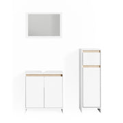 Vicco Set mobili bagno Bianco/Sonoma 3 parti
