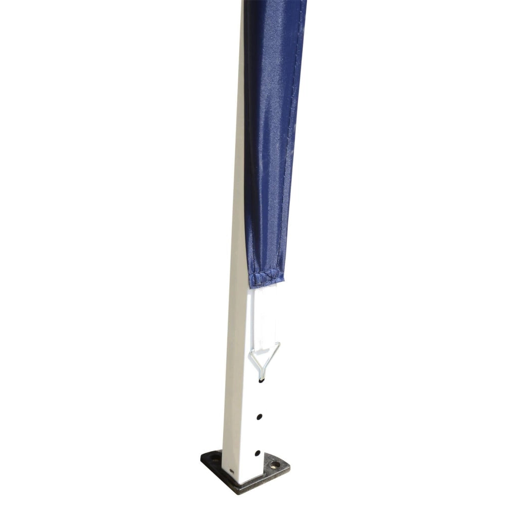 Gazebo da Giardino 3x3m in Acciaio Pieghevole Tessuto Oxford Blu