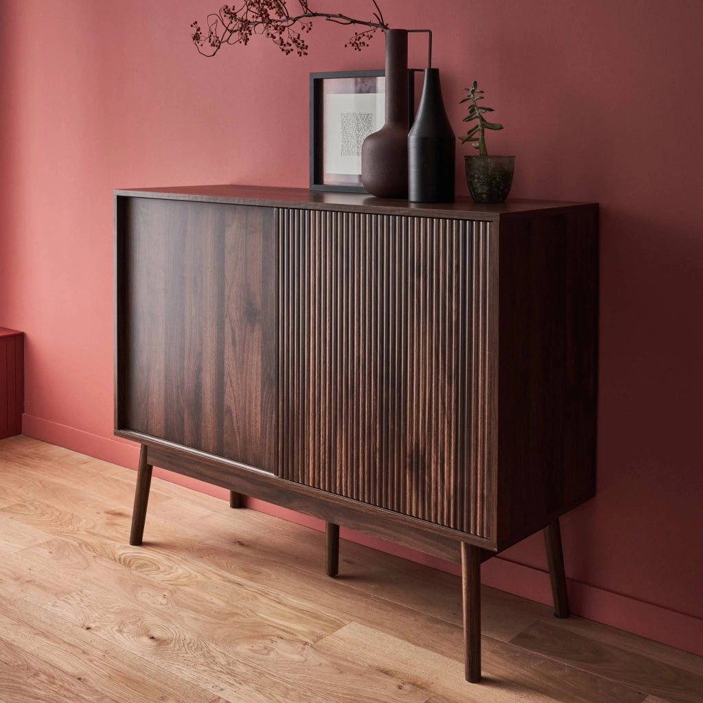 Credenza in legno, 115cm, marrone scuro