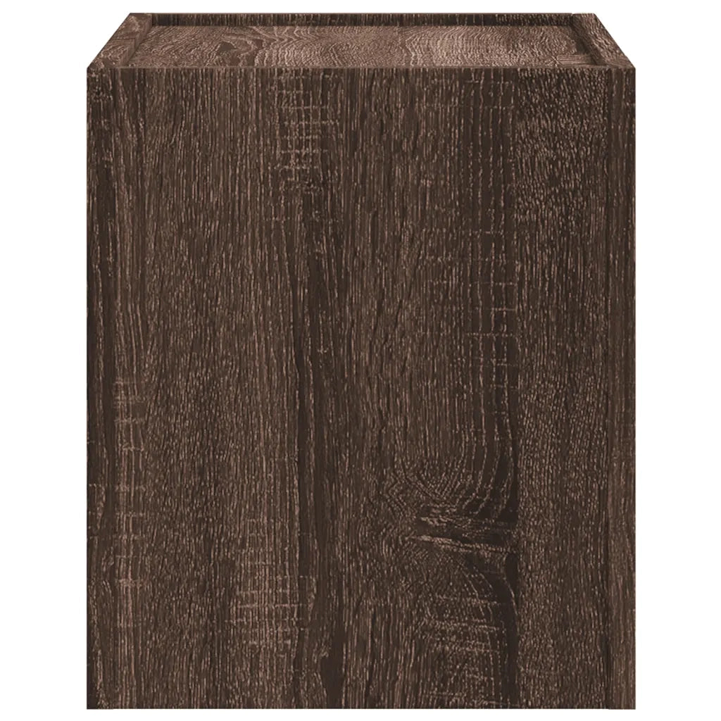 vidaXL Comodino a Muro Rovere Marrone 45x30x35 cm