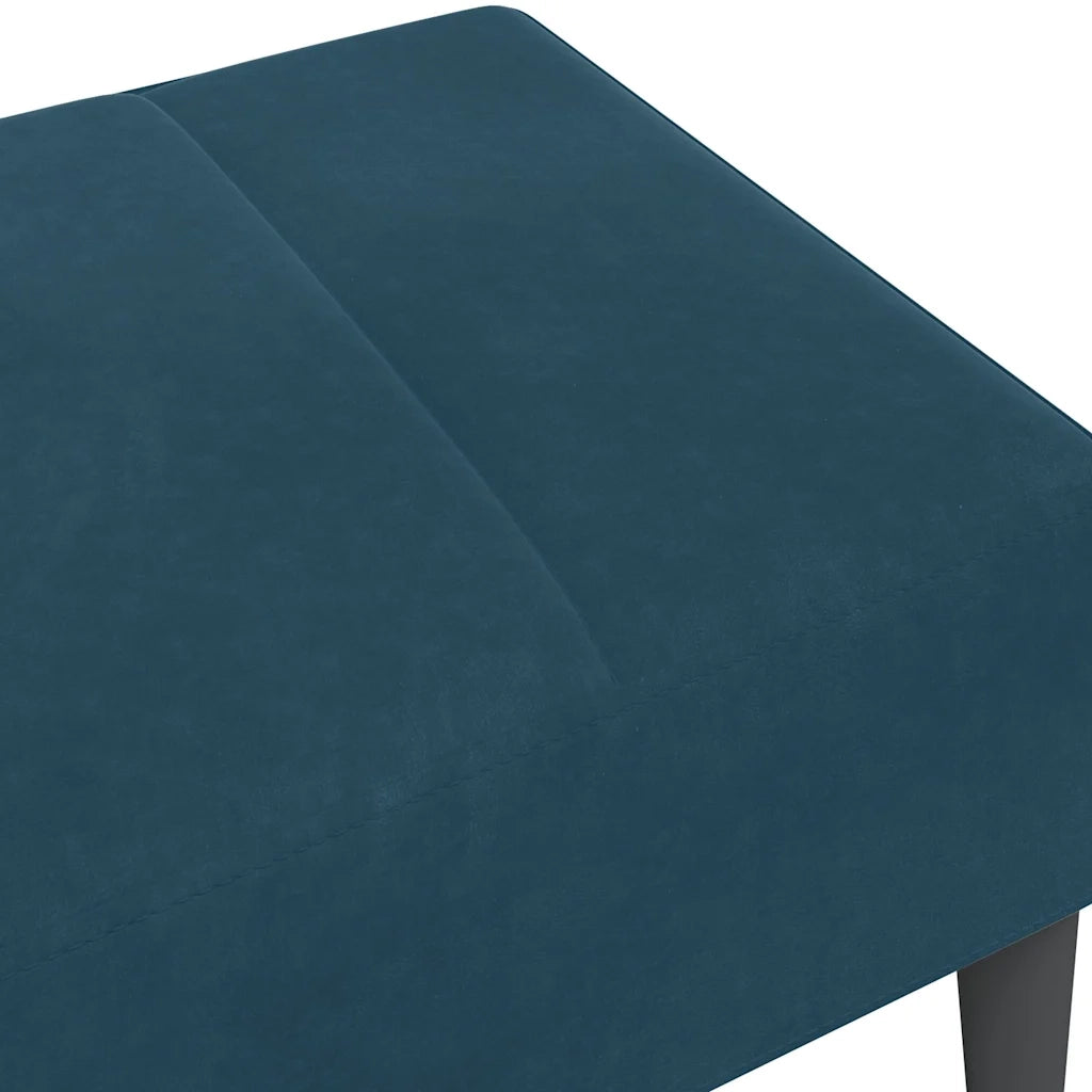 Poggiapiedi Blu 77x55x31 cm in Velluto 4007374