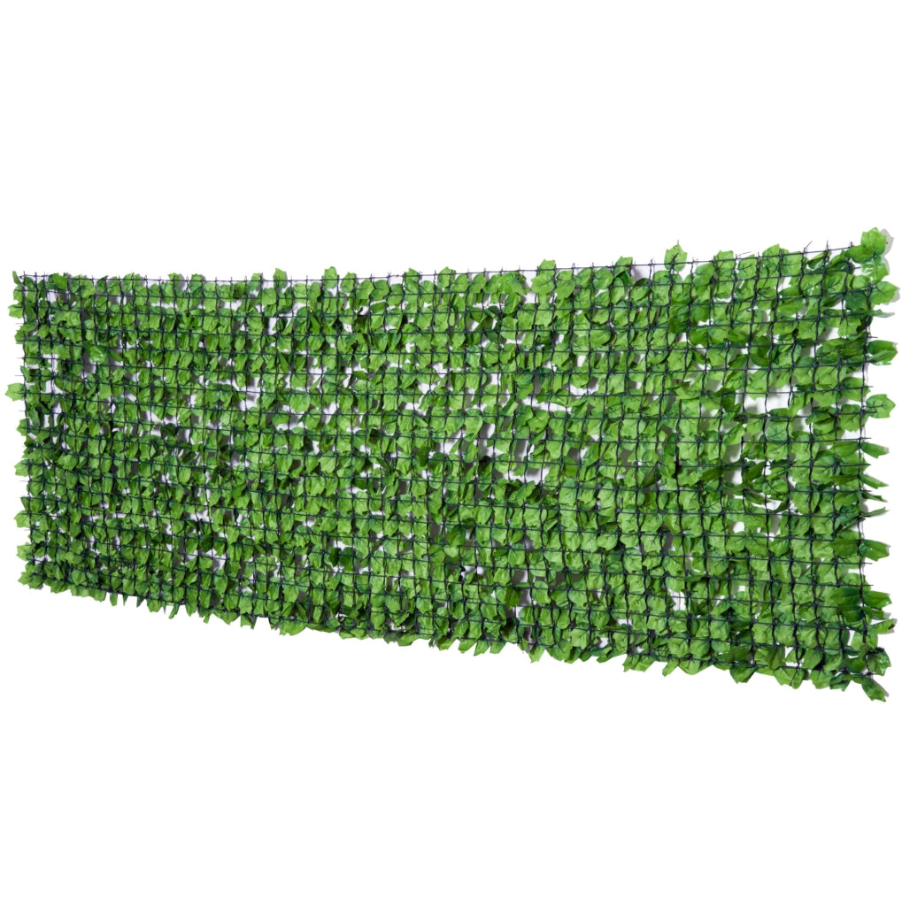 Siepe artificiale L300xB100 cm; foglie dense; per maggiore privacy; in PE e tessuto; verde chiaro