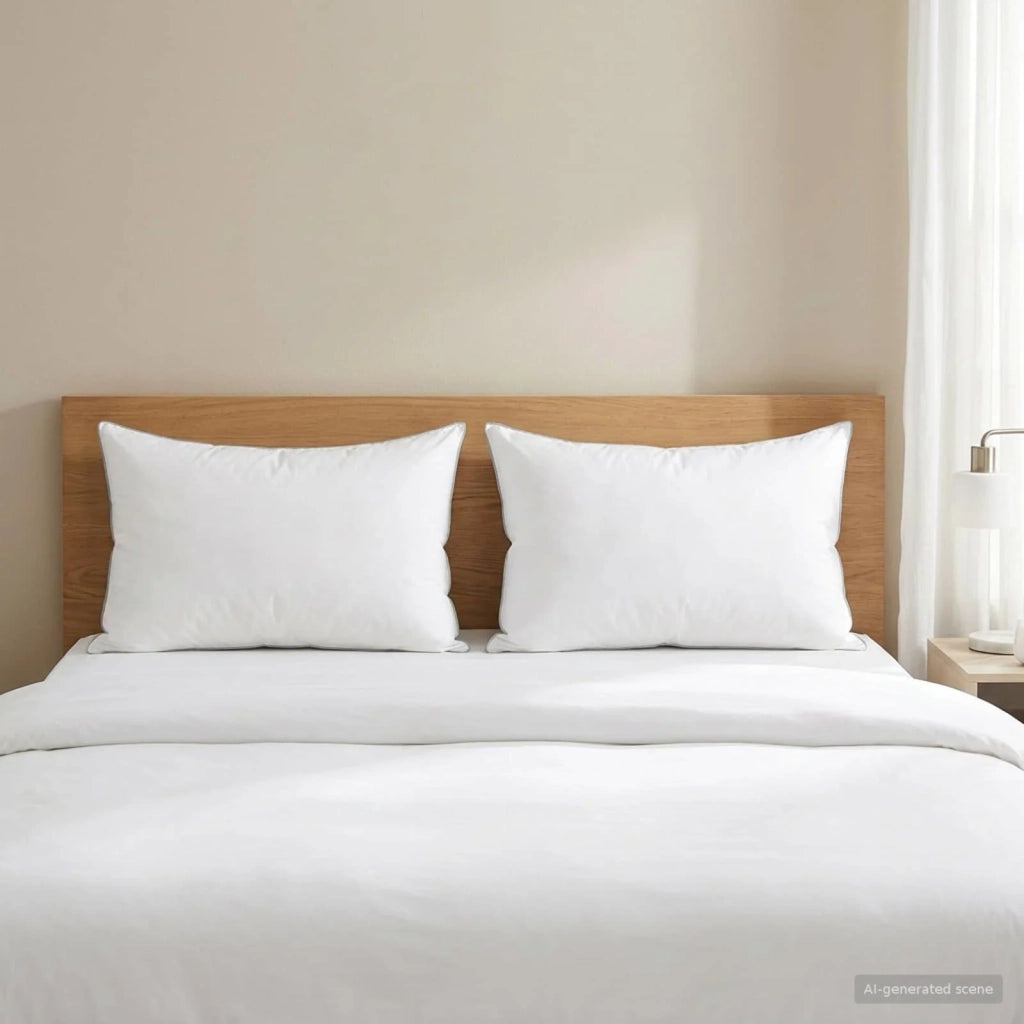 Cuscino 2 pcs 60 x 70 cm Lana Australiana Bianco 42042910