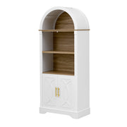 Credenza da cucina con 2 ante; 3 vani e LED - per cucina - 76.2x40.1x180 cm - bianco