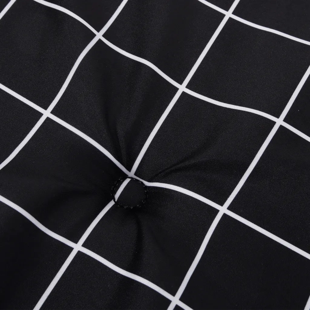 vidaXL Cuscini per Sedia 6 pz Motivo a Quadri Nero 50x50x3cm Tessuto