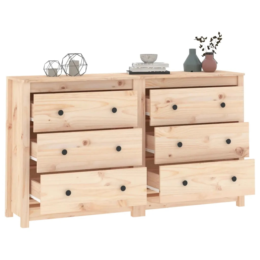 Credenza 140x35x80 cm in Legno Massello di Pino 3114079