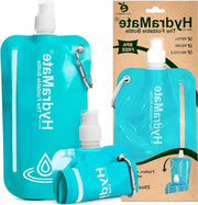Ottimale Onda Portatile 750ml - Bicchiere di Acqua pieghevole - Pouch di Acqua leggero e flessibile per bevande - Bicchiere pieghevole e compatto per viaggi con chiusura a carabina