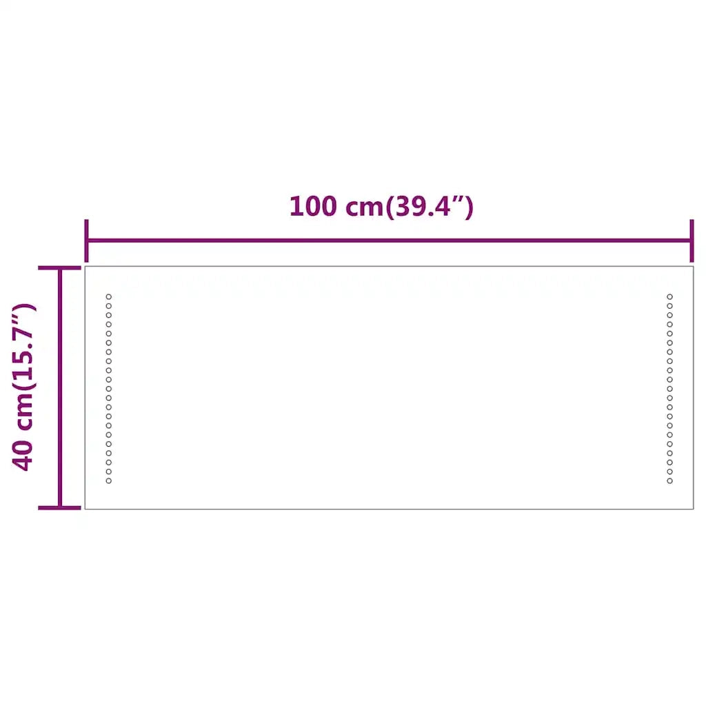 Specchio da Bagno con Luci LED 100x40 cm cod mxl 67682