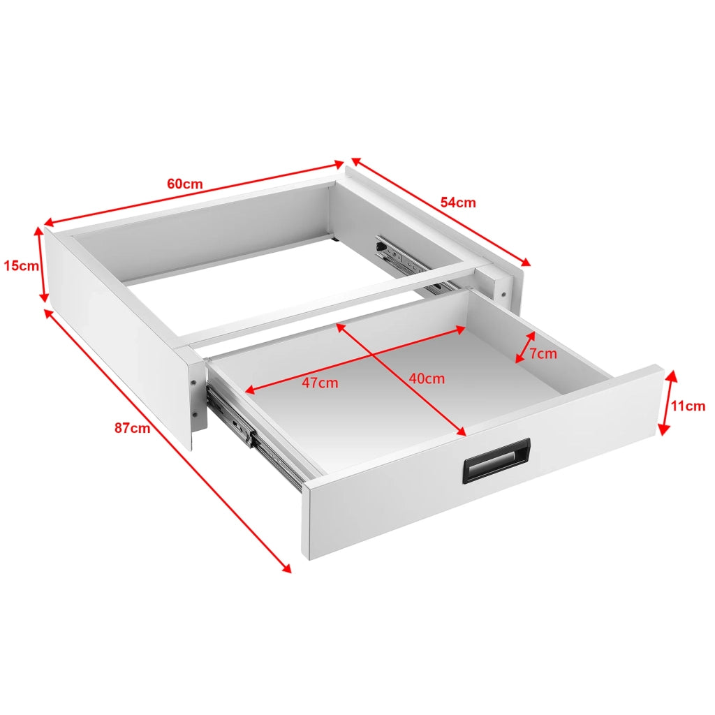 Kit sovrapposizione per lavasciuga standard cm 60 con cassetto bianco 03_0006460