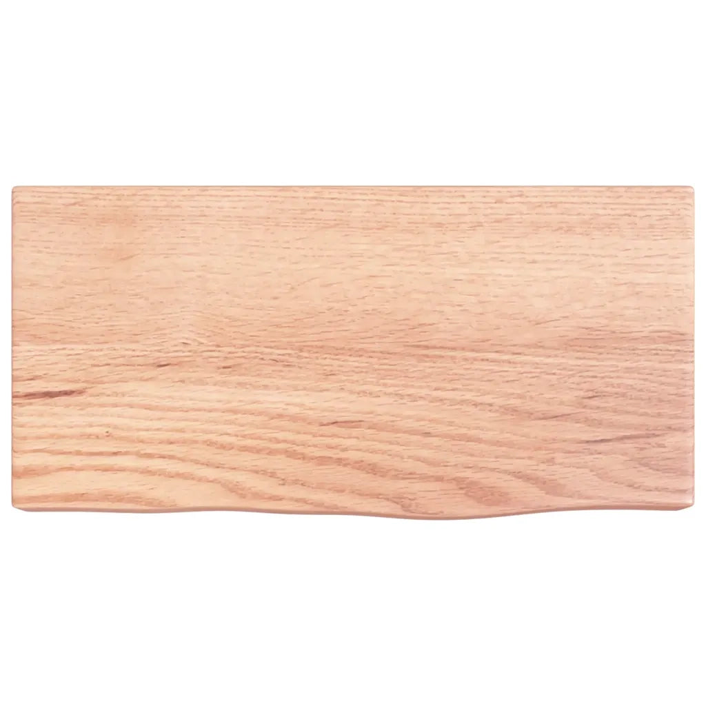 Ripiano Muro Marrone Chiaro 40x20x6 cm Massello Rovere Trattato 363625