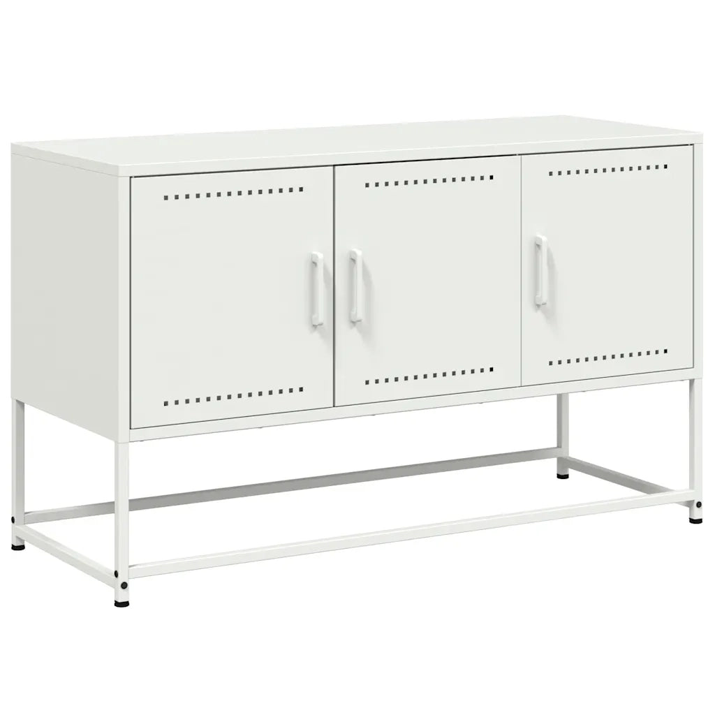 Mobile TV Bianco 100,5x39x60,5 cm in Acciaio 846481