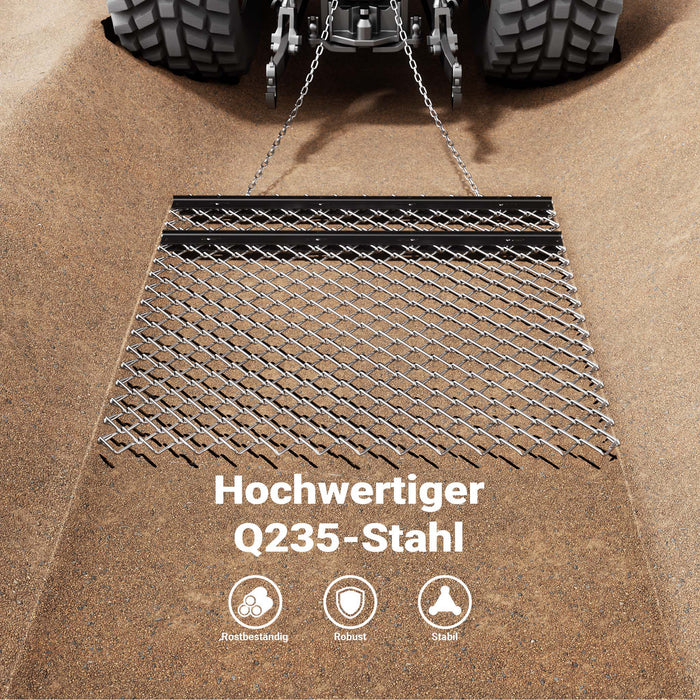 Rete livellatrice per quad trattorino 155x123,5x5,5 cm Erpice prato per livellare terreno