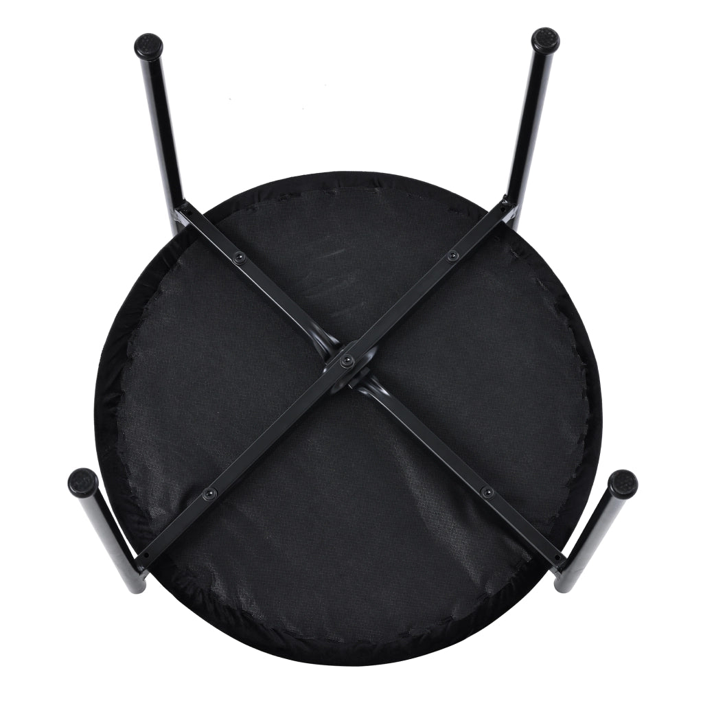 Sedia da pranzo in velluto set da 2 con schienale in rattan curvo e seduta rotonda ergonomica gambe in metallo nero