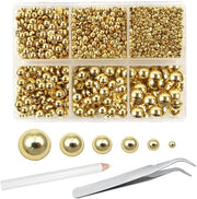 Set di Perle 5000 Pezzi - Perle Semilunari - Perle in Plastica - 2 mm/3 mm/4 mm/5 mm/6 mm/8 mm - Per Decorazioni/Scrapbooking - Lavorazione Artigianale DIY