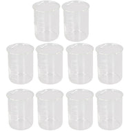 Set di Cilindri da 10 a 250 ml in Vetro Borosilicato con Scala Chiara per Educazione/Esperimenti con Alta Precisione di Misura
