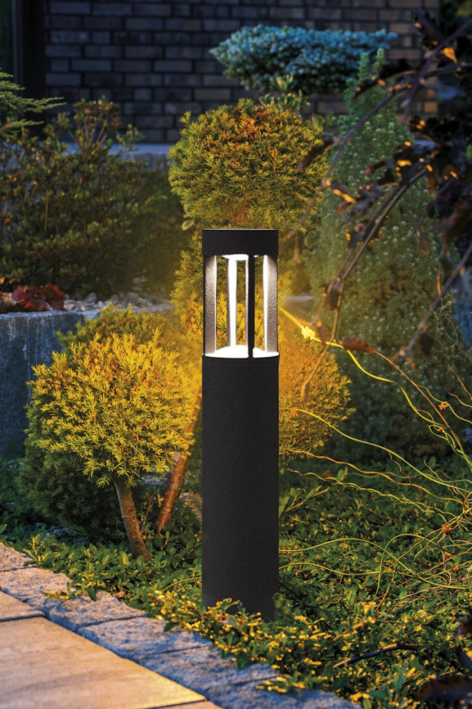 Lampada da Terra HANG Bollard Marrone LED 7W 360° IP65 3000K CRI90 - Rossini Group, Illuminazione da Giardino a Luce Diffusa
