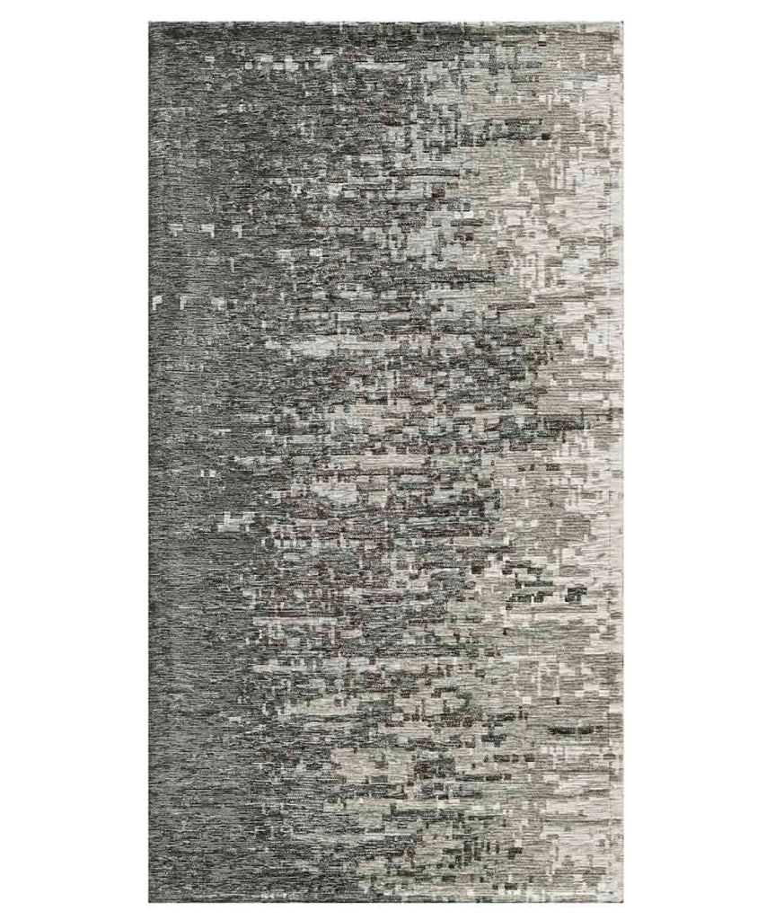 Tappeto TAMIGI GRIGIO moderno contemporaneo pixel sfumati, passatoia cucina multiuso lavabile antiscivolo cm.55x190