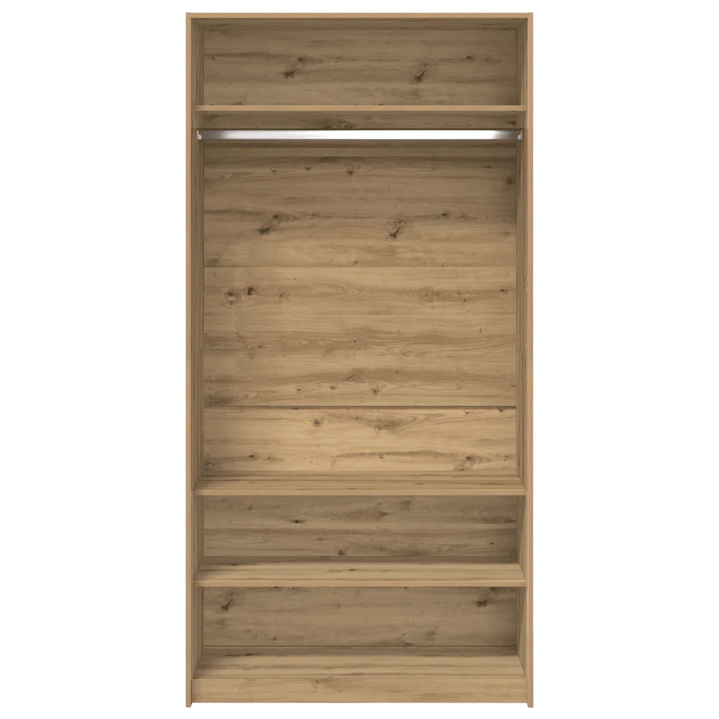 Armadio Rovere Artigianale 100x50x200 cm in Legno Multistrato