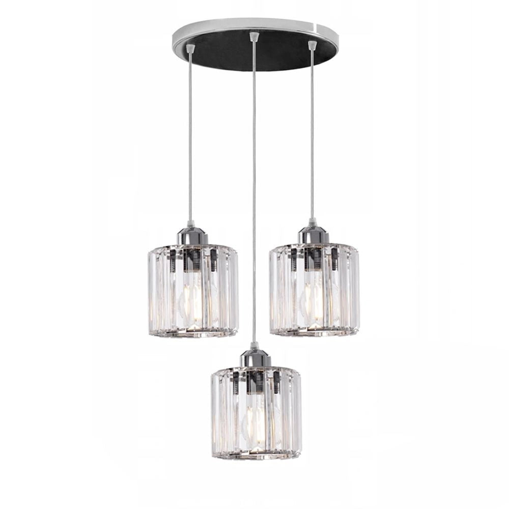 Lampada Da Soffitto Cristallo Argento APP510-3CPR