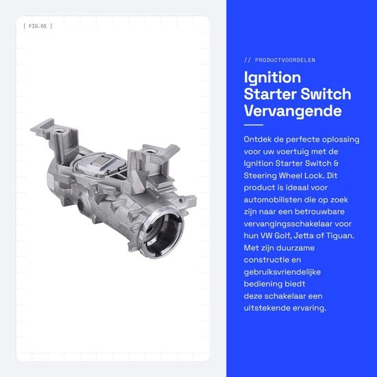 Alternatore di Avviamento - Interruttore di Avviamento - Sostituzione - Alta Qualità - Adatto per VW - Facile da Utilizzare - Per Diverse Audi e S...