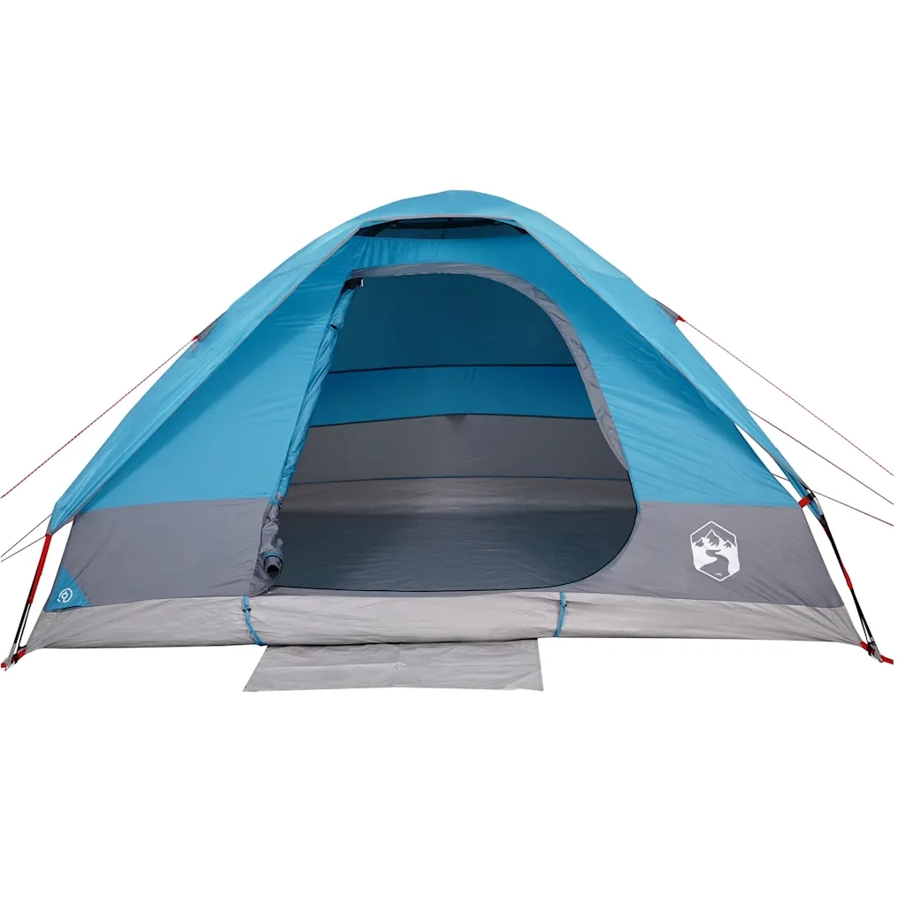 Tenda da Campeggio a Cupola per 4 Persone-Tenda per Escursionismo Blu Impermeabile 681973
