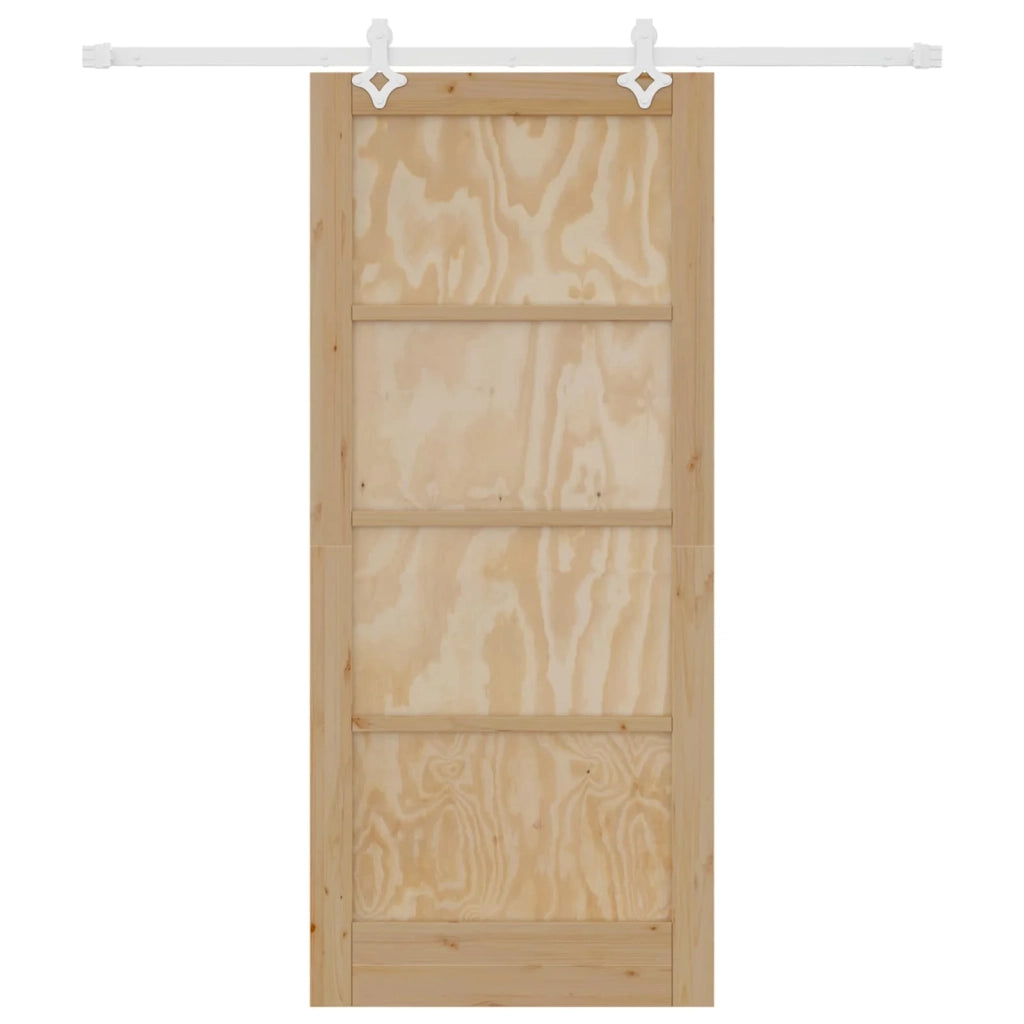 Porta scorrevole Naturale e Bianco 86 x 198,5 cm 3445528