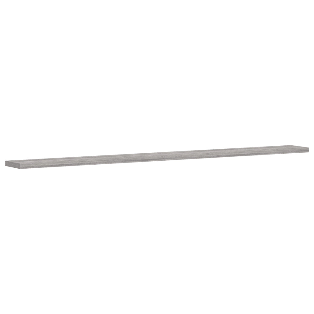 Mensole Parete 4pz Grigio Sonoma 100x10x1,5cm Legno Multistrato