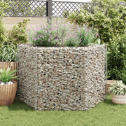 Gabbione Letto Rialzato da Giardino Esagonale 160x140x100 cm 142535