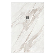 Piatto doccia in marmoresina 90x70 cm effetto marmo bianco Rock Calacatta EGITTO