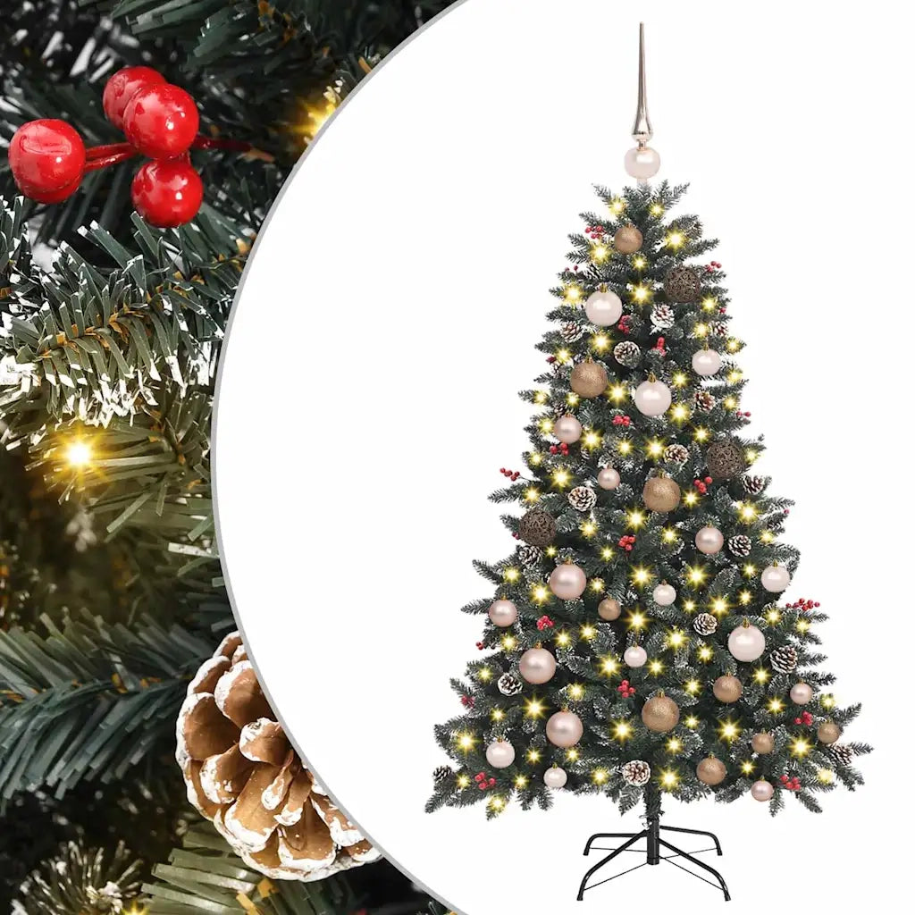 Albero di Natale artificiale con 150 LED Verde 120 cm 3395854