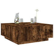 Tavolino da Salotto Rovere Fumo 100x100x40 cm Legno Multistrato 3284053