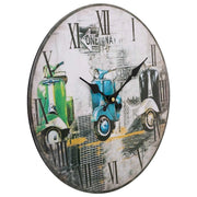 Orologio da parete in legno nero d34x2h