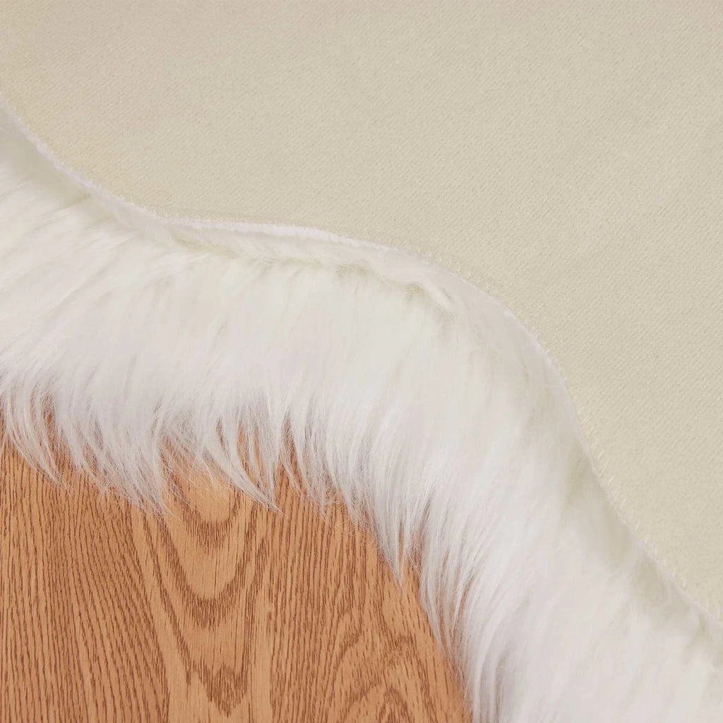 Tappeto in finta TAFALLA Bianco 80 x 120 cm Poliestere
