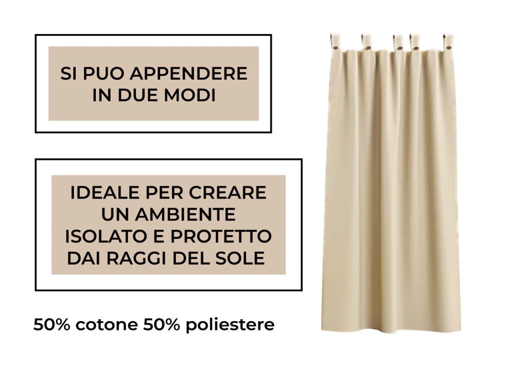 Tenda Gazebo 160x270 Per Esterno Passanti Con Bottoni Springfield Tinto Unita - Springfield - Antracite