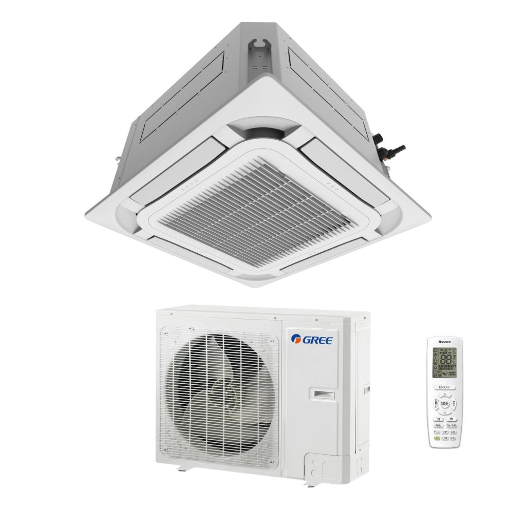 Climatizzatore Condizionatore Gree a Cassetta a 8 vie 36000 Btu GUD100T/A-T R-32 Wi-Fi Optional Trifase con Telecomando e Pannello Incluso - Novità