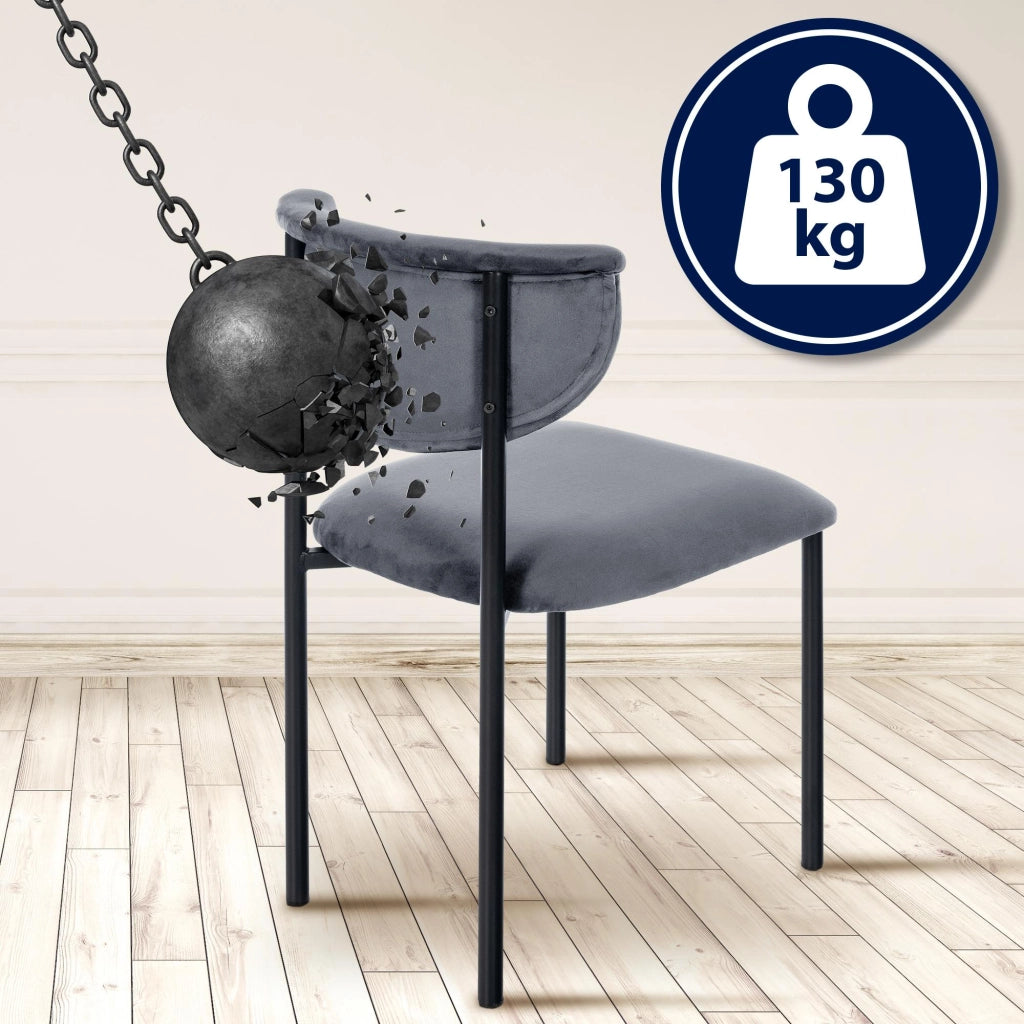 Sedia visitatore in velluto Gambell 3