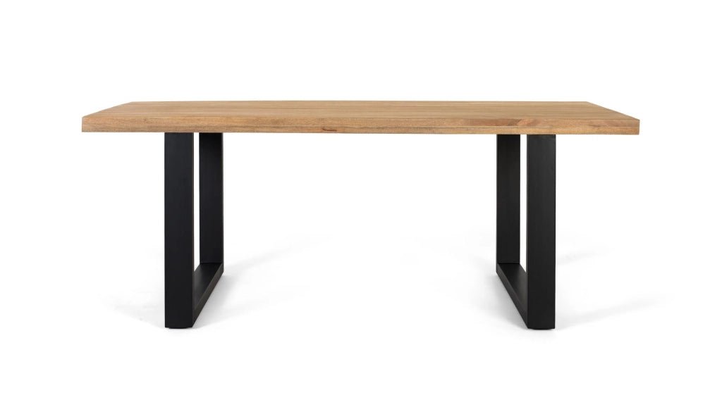 Tavolo da pranzo con piano rettangolare in legno di mango 200 cm