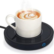 Bicchierino elettrico riscaldante con piastre di riscaldamento 80 gradi per ufficio, 3 impostazioni di temperatura per caffè, tè, latte e cioccolato - nero.