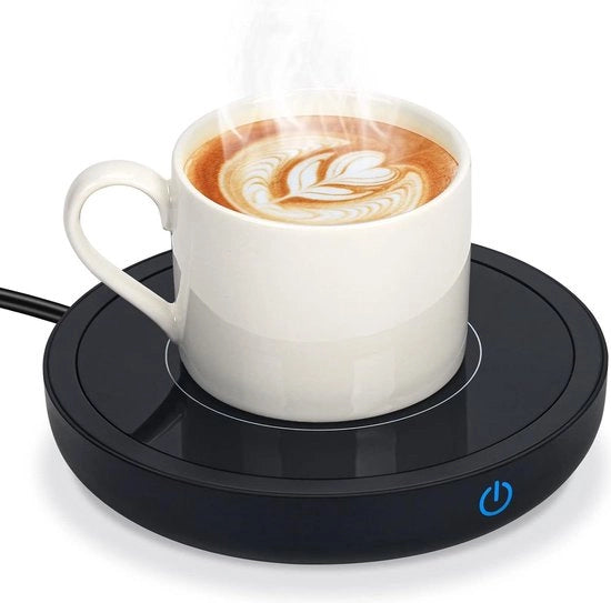 Bicchierino elettrico riscaldante con piastre di riscaldamento 80 gradi per ufficio, 3 impostazioni di temperatura per caffè, tè, latte e cioccolato - nero.