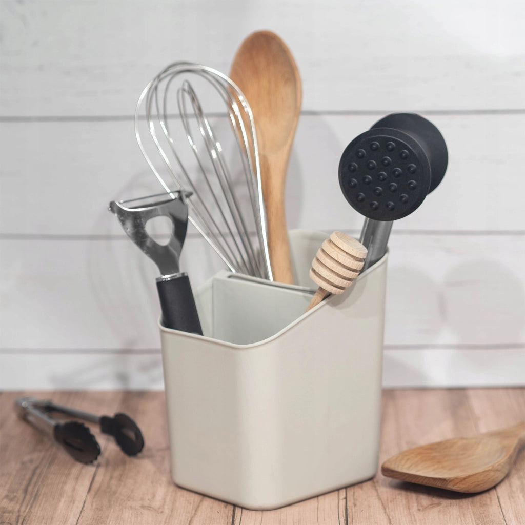 KADAX Scolaposate Organizer per utensili, contenitore in plastica bianca