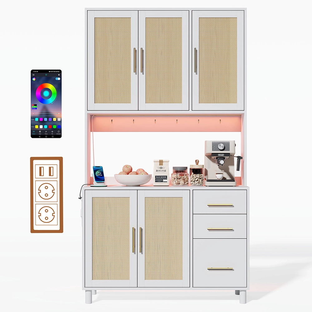 Buffet cucina - Xylo - 183cm LED/USB/prese 3cass oro
