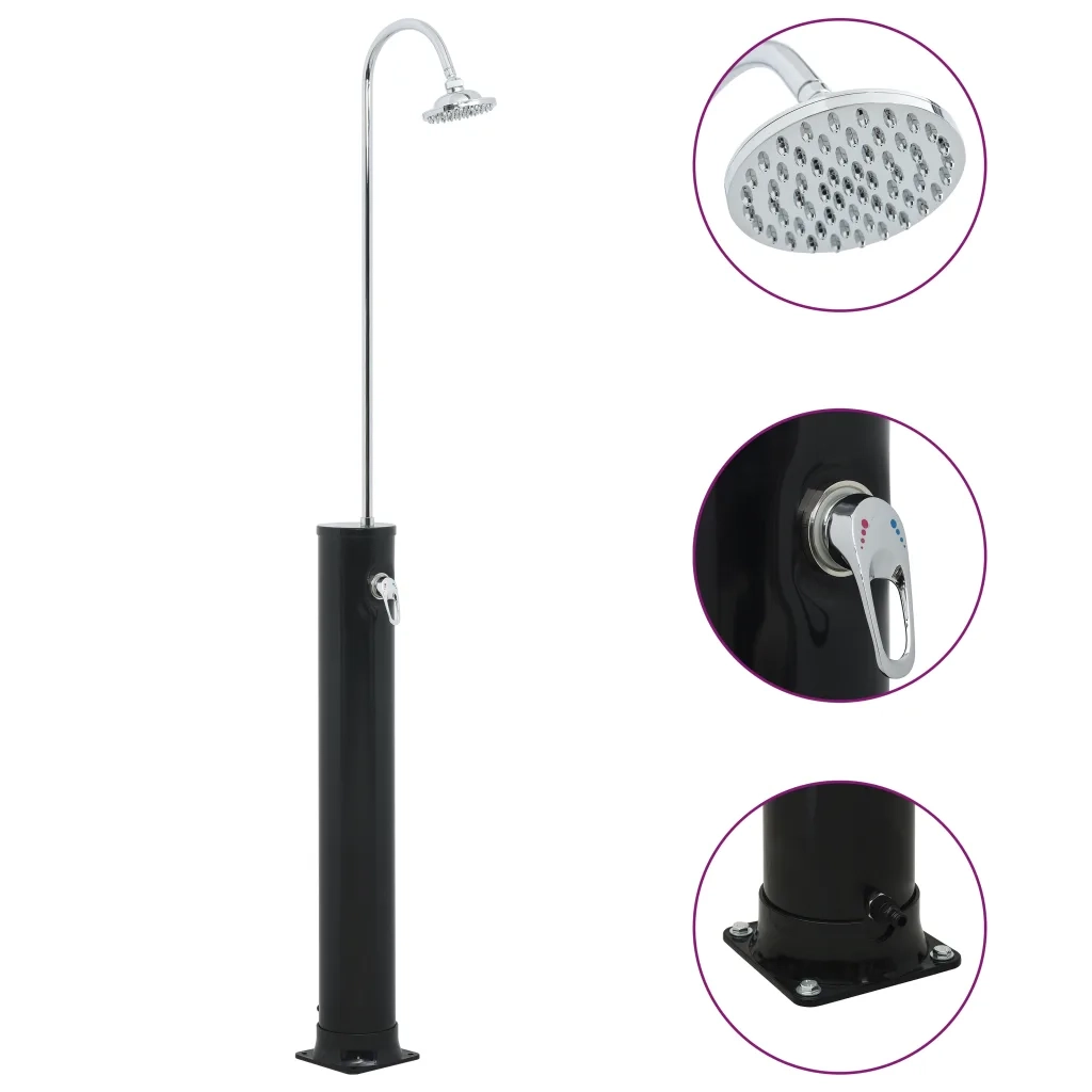 Doccia ad Energia Solare Nera 214 cm 20 L cod mxl 38634