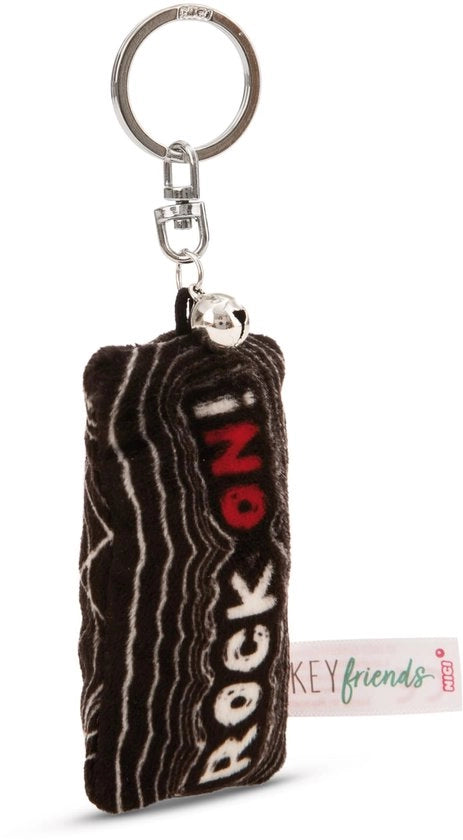 Sostegno chiave mini cuscino morbido Rock on! 8cm con campanello