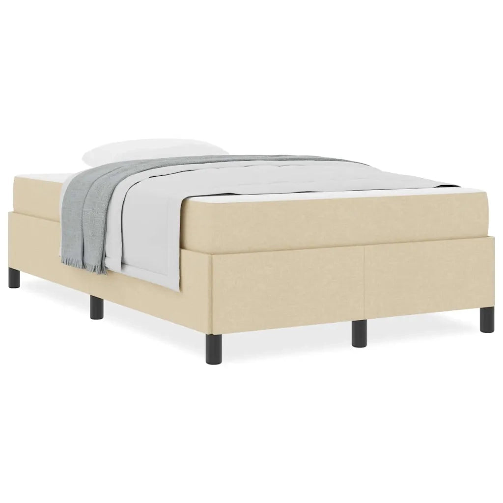 vidaXL Letto a molle Crema e Nero 120 x 200 cm