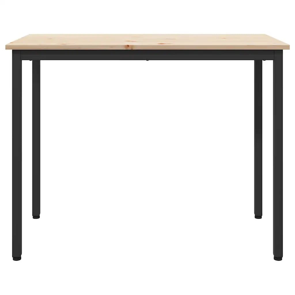 tavolo Naturale 100 x 50 x 77 cm Legno ingegnerizzato e acciaio 873794