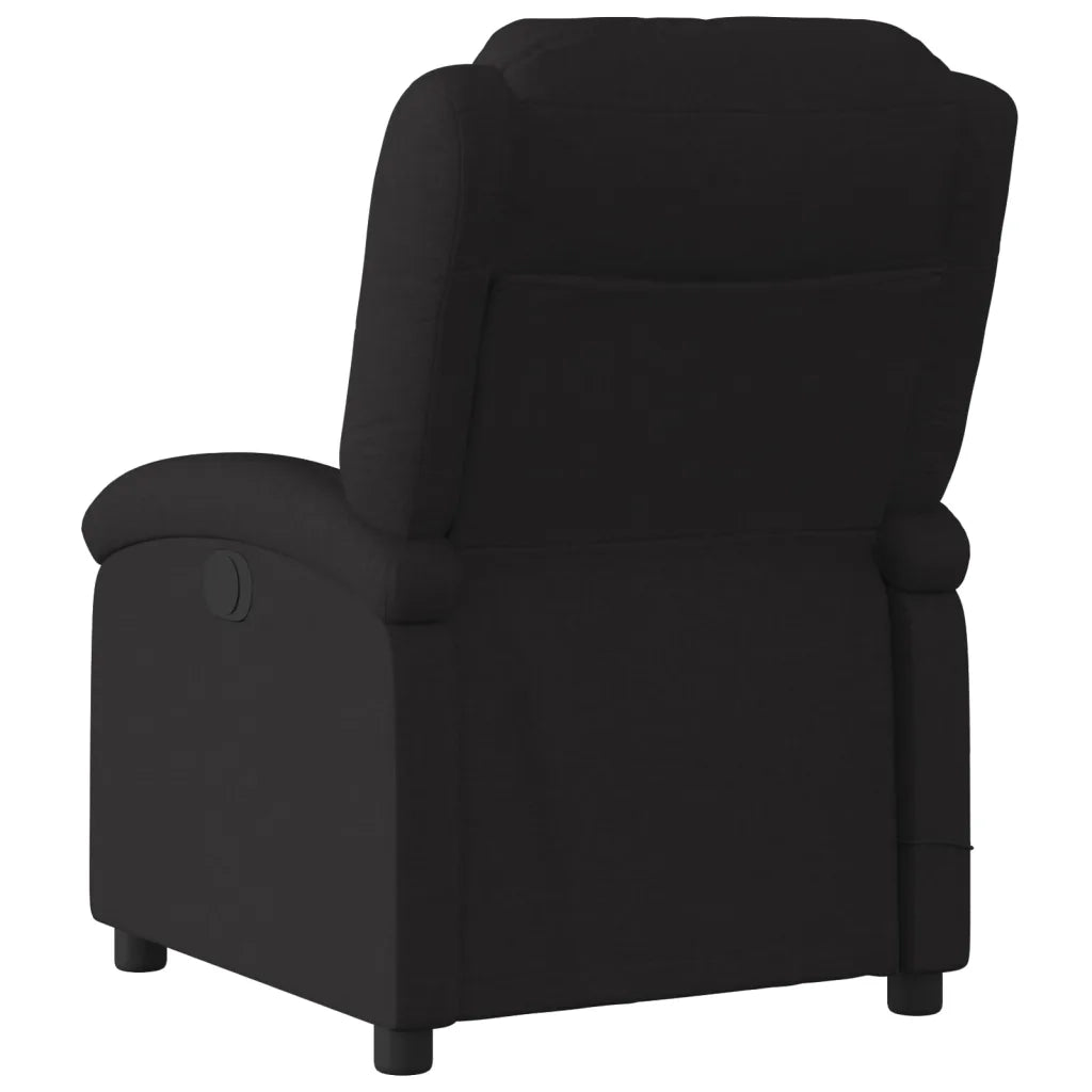Divano Sedia-Poltrona Massaggiante Reclinabile Elettrica Nera in Tessuto 566384