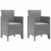 Sedia da Giardino 2 pz | Sedie da Esterno Grigio chiaro 53 x 49 x 85 cm