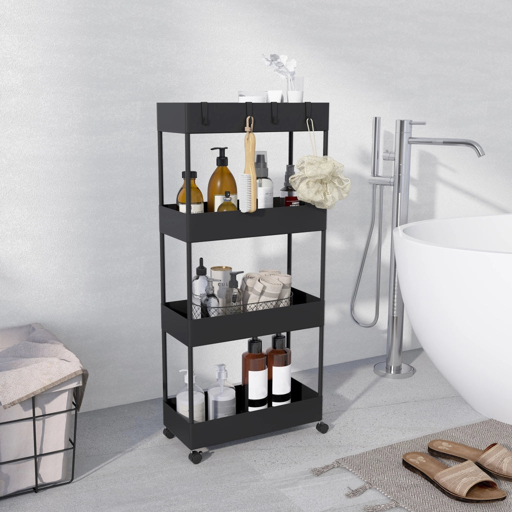 Carrello portautensili da cucina ¨C Minimal ¨C Nero 40x19x90 cm